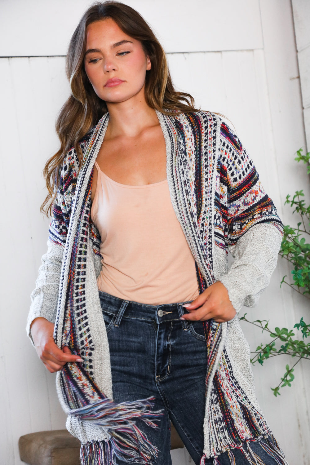 Fireside Fringe Multi Color Cardigan
